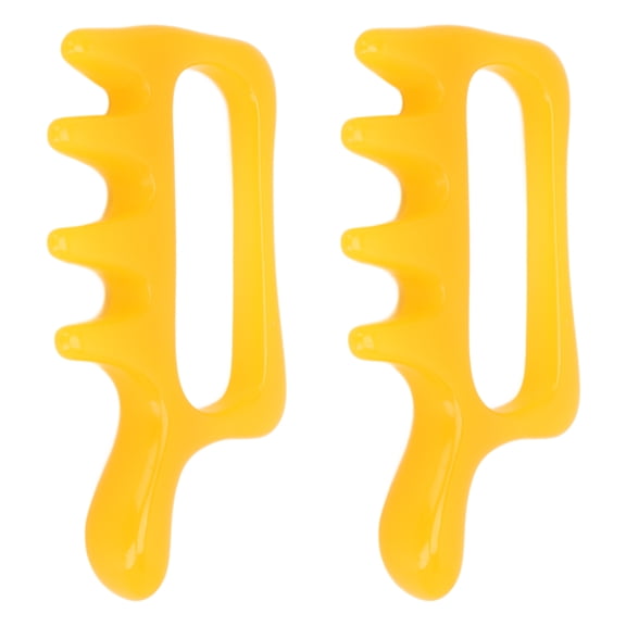 Riousery 2pcs Resin Gua Sha Scraping Tool, Deep Massaging Acupoint Board for Head Leg Belly, Handheld Massager for Muscle Tension Relief and Lymphatic Drainage, Portable Spa Tool (4.72 in / 12 cm)