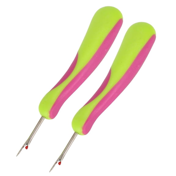 Riousery 2pcs Seam Rippers Thread Cutter Stitch Unpicker Stitch Tools Sewing Accessories[cite: 1], Eco-Friendly Green Handle Seam Cutter for Cross Stitch Quilting Crafts, 4.7 inches / 12 cm