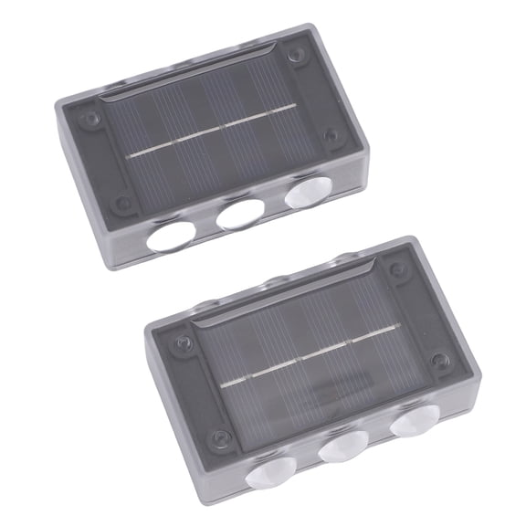 Riousery 2pcs Solar Wall Lights Outdoor Up and Down Wall Washer Lights IP44 Waterproof for Backyard Garden Patio White Lighting (3.94 inches / 10 cm)