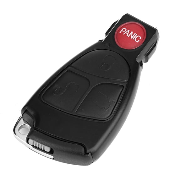 Riousery 3+1 Button Car Smart Key Fob Case Cover Shell Replacement Fit for Mercedes Benz CL55 AMG CLK350 C230 E320 S500 SL500 Durable ABS Plastic Auto Remote Keyless Entry Shell No Electronics