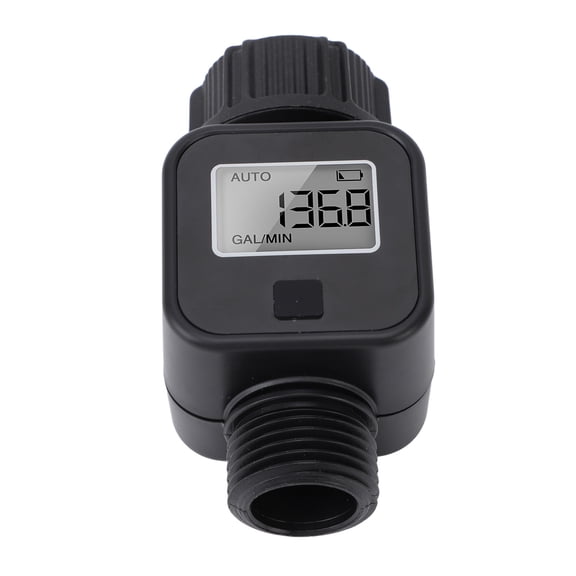 Riousery 3/4 Inch Thread Water Flow Meter LCD Display Measure Gallon Liter Consumption Multifunctional Digital Water Meter