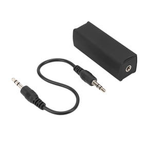 Riousery 3.5mm / 0.14in Ground Loop Noise Filter Isolator Black 20HZ-20KHZ for Car and Home Stereo System