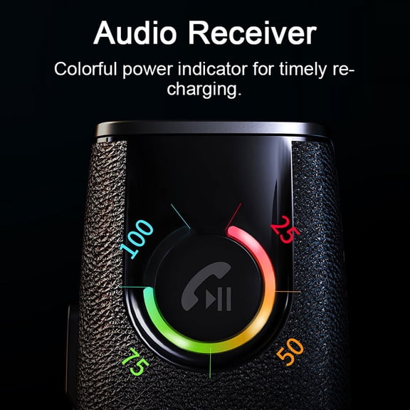 Riousery 3.5mm Car Wireless BT 5.3 Audio Receiver Portable Auto Handsfree Call Adapter (2.3 inches / 5.9 cm)