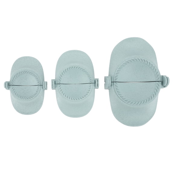 Riousery 3 Pcs Dumpling Maker Mould Set, Wheat Straw Empanadas Press Mold in Different Sizes for Cooking Kitchen, Dough Presser and Ravioli Maker Tool Blue (4.33 inches / 11 cm)