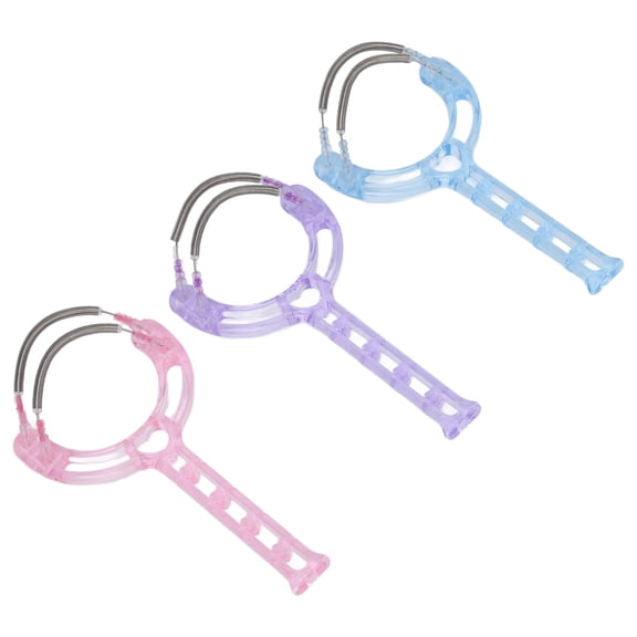 Riousery 3-Piece Facial Hair Removal Spring Threading Epilator Tool for Women - Handheld Hair Remover for Eyebrow, Chin, Cheek, Mustache & Upper Lip - Pink, Purple, Blue (5.9 inches / 15 cm)