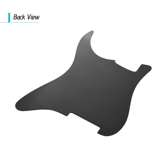 Riousery 3 Ply Guitar Pickguard for American ST Electric Guitars, Blank DIY Custom Guard Plate Replacement Part, No Holes Scratchplate Accessory, Black