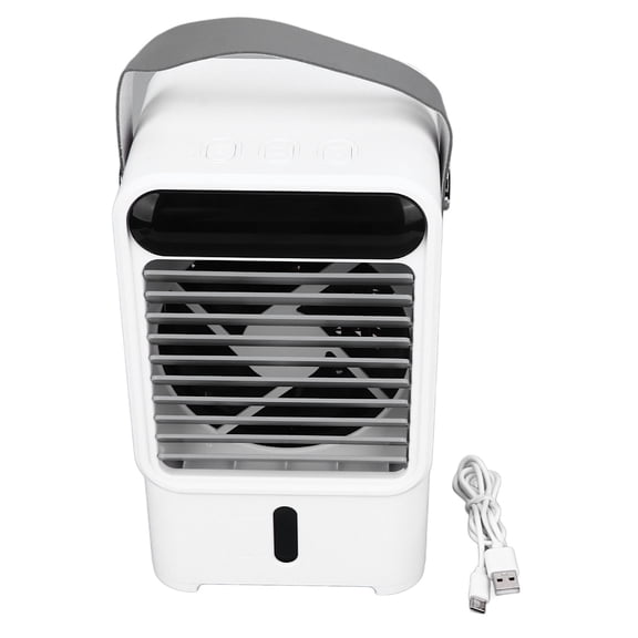 Riousery 3-in-1 Portable Fan Humidifier with Multi-Speed Adjustable Air Cooler & Ambient Night Light, Digital Display Desktop Windowless Air Conditioner (10.24 x 5.91 x 5.51 inches / 26 x 15 x 14 cm)