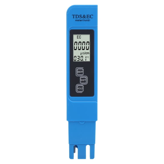 Riousery 3-in-1 Water Quality Tester Portable TDS EC Temperature Meter with HD Display, Accurate Digital Water Testing Pen for Drinking Water, Aquariums, Hydroponics and Pools, Blue, 1 Count