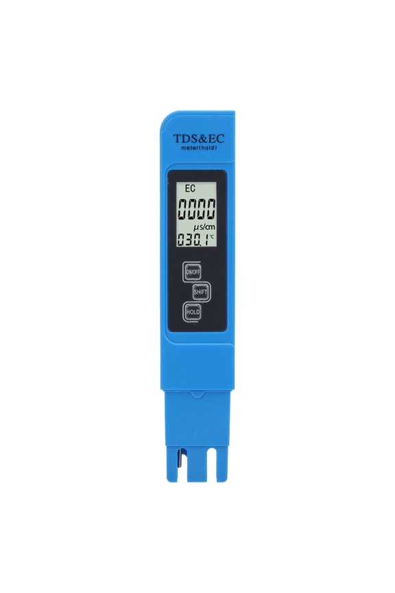 3-in-1 Water Quality Tester Portable TDS EC Temperature Meter with HD Display, Accurate Digital Water Testing Pen for Drinking Water, Aquariums, Hydroponics and Pools, Blue, 1 Count