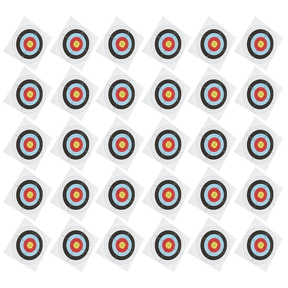 Riousery 30 Pack 60cm / 23.6in Archery Target Paper Full Ring Compound Recurve Bows Competitive Target Practice Paper for Shooting Accessories