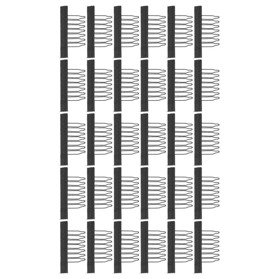 Riousery 30 Pcs Wig Comb Clips Stainless Steel 7-Teeth Cap Extensions 1.5in Black [cite: 7, 8, 11]