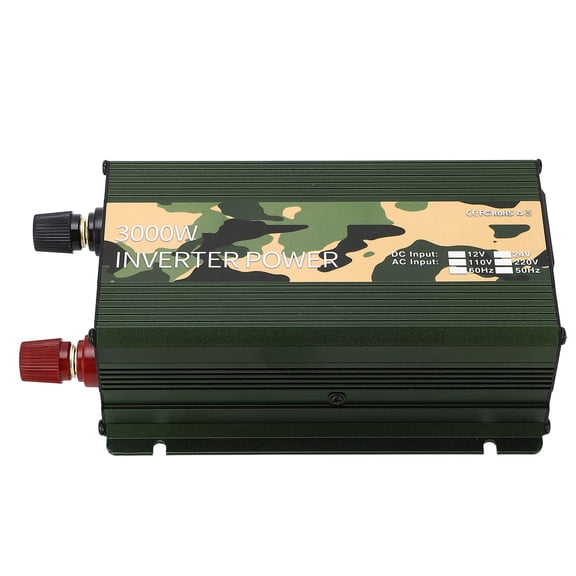 Riousery 3000W Car Power Inverter DC 12V to AC 110V Modified Sine Wave Converter 9.45 inches / 24 cm Length for Automotive RV Truck Emergency Power Supply