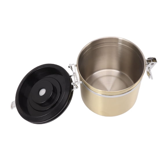 Riousery 304 Stainless Steel Coffee Bean Canister Airtight Storage Tank for Tea Sugar Cereals (1.2L / 40.5 oz) with Spoon