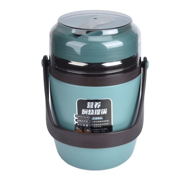 Riousery 304 Stainless Steel Insulated Food Container Multilayer Leakproof Stackable Thermal Lunch Box 2L / 67.6 oz for Office Worker Mint Green