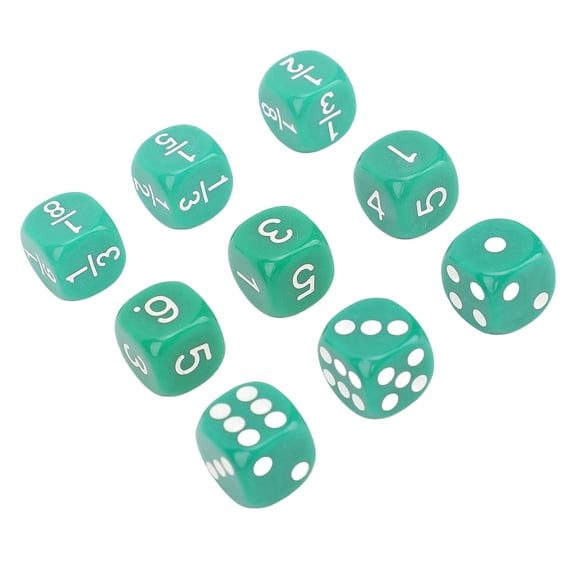 Riousery 30Pcs 16mm Standard 6 Sided Dice Set, Plastic Educational Board Game Math Dice for Classroom and Party (0.63 inches / 16 mm)