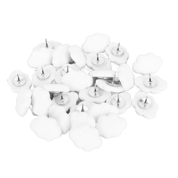 Riousery 30pcs Cloud Push Pins for Cork Bulletin Boards DIY Handcraft Cute Decorative Thumb Tacks with Storage Box (3.15 inches / 8.00 cm)