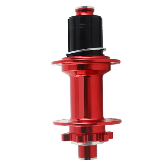 Riousery 32 Hole Mountain Bike Hub, Aluminum Alloy 4 Bearing 12x148mm (0.47x5.8in) Rear Disc Brake Hub CNC Replacement Part, Red
