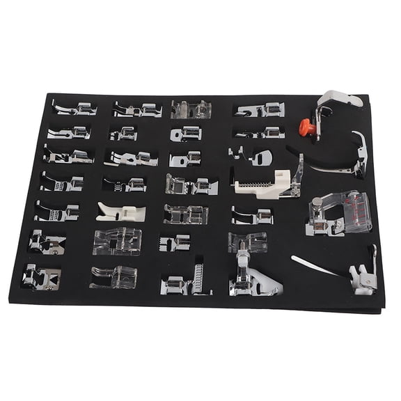 Riousery 32-Piece Sewing Machine Presser Foot Set Snap-On Patchwork Multifunctional Accessories Kit for Home Quilting, Stitching, and Basic Fabric Repairs (9.84 inches / 25 cm, 12.87 oz)