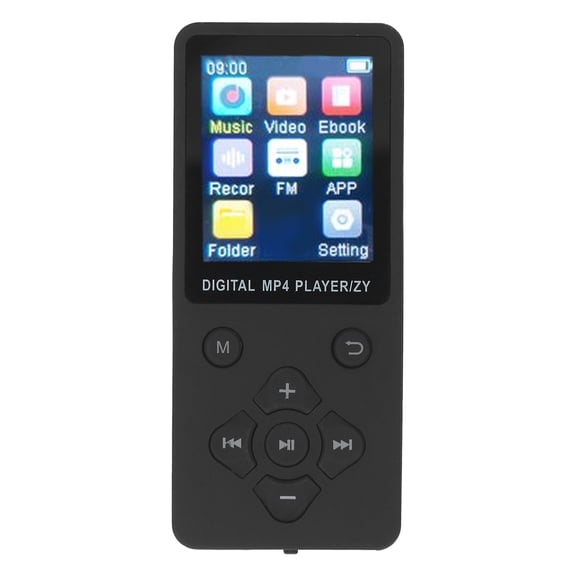 Riousery 32GB MP3 MP4 Player with Bluetooth 5.0, 1.8 Inch Color Screen HiFi Music Player, Black [cite: 8, 12]