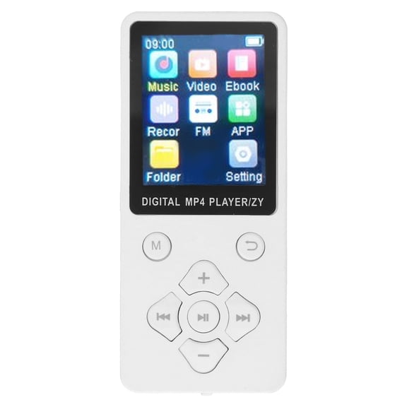 Riousery 32GB MP3 MP4 Player with Bluetooth 5.0, 1.8 Inch Color Screen HiFi Music Player, White [cite: 20, 24]