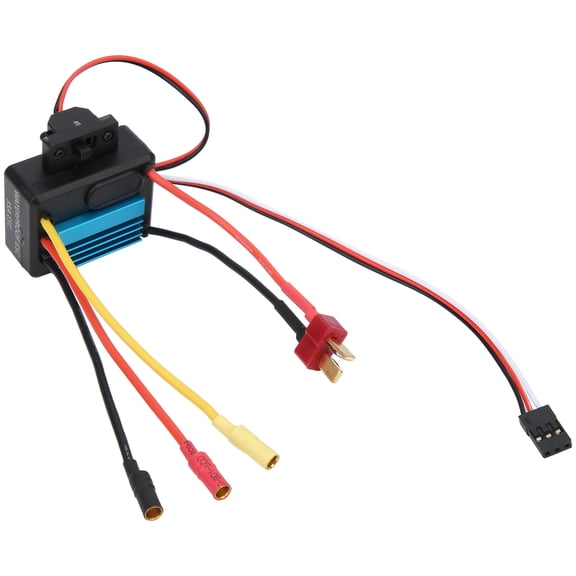 Riousery 35A Brushless Electronic Speed Controller ESC for 1/18 & 1/16 Scale RC Remote Control Cars, Metal Material, Continuous Current 120A Burst, Dimensions 5.5x3.1x1.2 inches / 14x8x3 cm, Blue