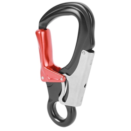 Riousery 35KN Heavy Duty Climbing Carabiner Clip, D-Shaped Screw Lock Device for Rock Climbing, Mountaineering and Rappelling, Aviation Aluminum - Black and Red