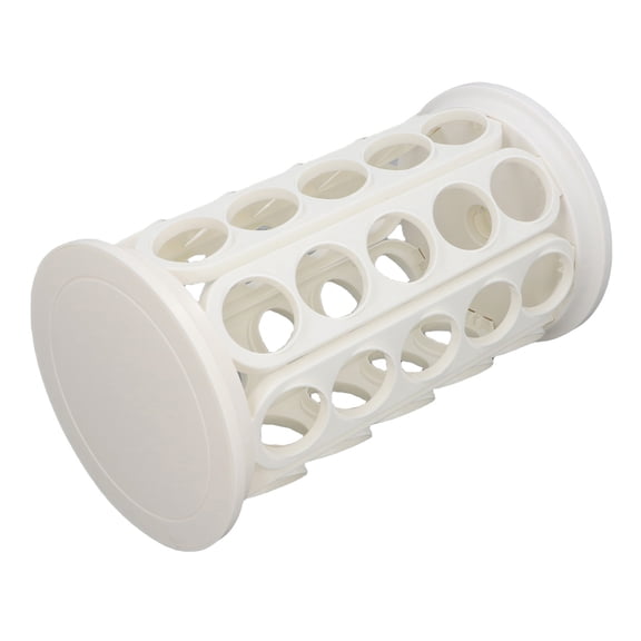 Riousery 360 Degree Rotating Coffee Pod Holder Stand Holds 40 Pods Large Capacity Storage Rack for Kitchen Countertop Breakroom Space Saving Design, White (15x7.9 Inches / 38x20 cm)