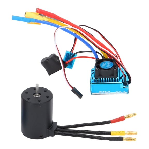 Riousery 3650 3600KV Brushless ESC and 120A Brushless Motor Waterproof RC Car Part for 1:10 and 1/8 Scale Vehicles with XT60 Plug and Aluminum Alloy Build (Length: 2.0 in / 50.8 mm)[cite: 1]