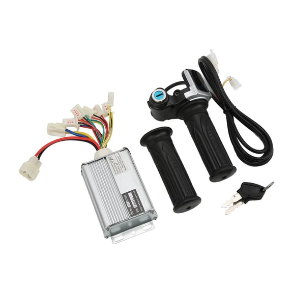 Riousery 36V 1000W Motor Brushed Speed Controller with Locking Battery Power Display Throttle Twist Grip Handlebars Kit for Mini Scooter Electric Bike Tricycle, 0.87 inches / 22 mm
