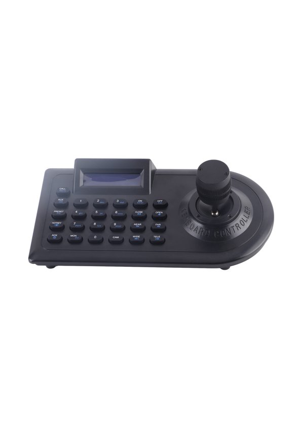 3D PTZ Camera Joystick Controller with LCD Display, Compatible with PELCO D/P and AD Protocols, 100-240V UK Plug for Security Surveillance