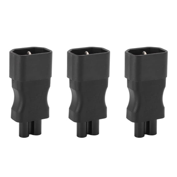 Riousery 3Pcs IEC320 C14 to IEC320 C5 Power Adapter, PVC Shell Converter Plug, 2.5A-10A 250V 2500W for Laptops, Servers, UPS PDU Outlets, Copper Core, Black