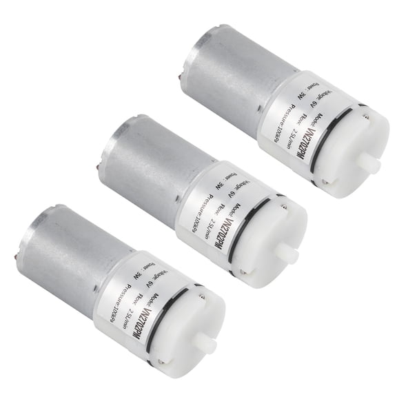 Riousery 3Pcs Micro Diaphragm Pump Mini Water Air Vacuum Motor for Fish Tank DC 6V VN2702PM 3.94 inches / 10 cm