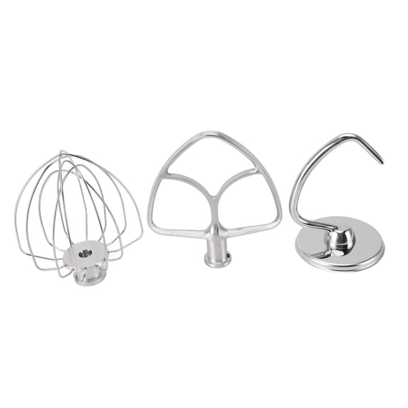 Riousery 3Pcs Stand Mixer Attachment Stainless Steel Flat Beater Dough Hook Wire Whip for Kitchen