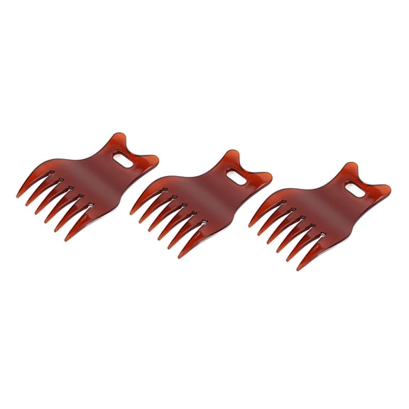 Riousery 3Pcs Wide Tooth Comb Round Teeth Hair Detangling Styling Compact Texture Comb for Salon Home Use