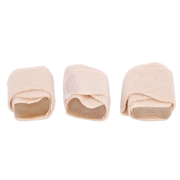 Riousery 3pcs Toe Overlap Hallux Valgus Correction Bandage Elastic Fabric Toe Corrector Wrap Foot Care Treatment for Bunion Relief Straightener Splint Pads Cushion Supports Foot Pain Relief New