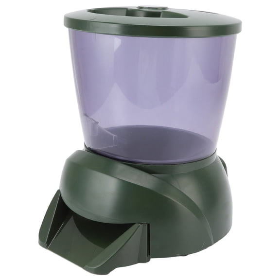 Riousery 4.25L Automatic Fish Feeder with LCD Screen Display, Weatherproof Auto Pond Fish Food Dispenser Timer for Aquarium Fish Tank, 11.8 x 9.8 x 9.8 Inches