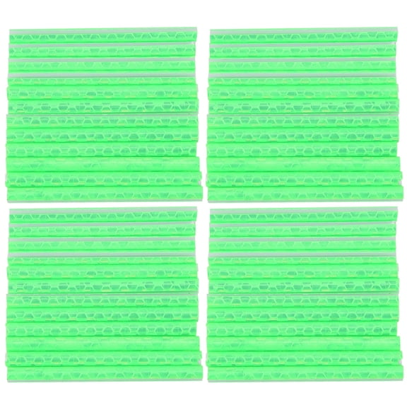 Riousery 4 Bags Bike Spoke Reflector Bicycle Cycling Warning Reflective Clips Tube Green 3 inches / 75 mm
