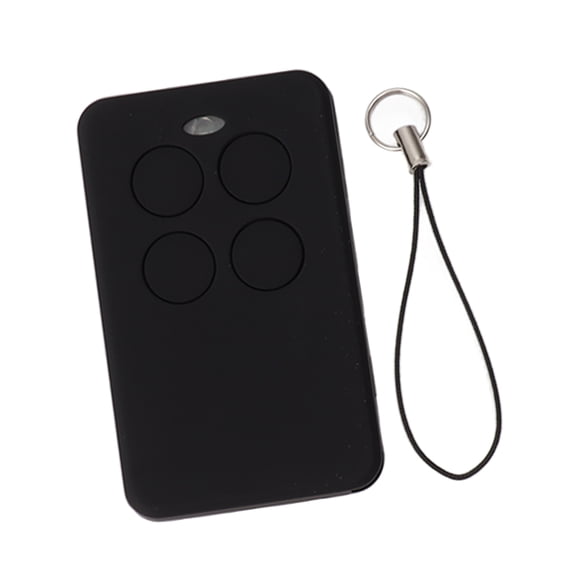 Riousery 4 Button Universal Garage Door Opener Remote Control, Wireless Transmitter with Lanyard, Built-in CR2032 Battery, Long Range 328 Feet (100m) Access for Home Security Systems, Black