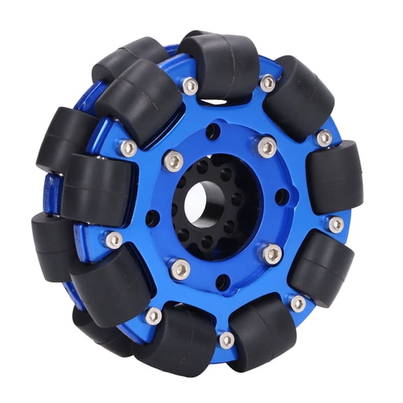 Riousery 4 Inch 102mm Omnidirectional Aluminum Alloy Hub Omni Wheel Dual Combination Set for Robot Toy DIY Projects