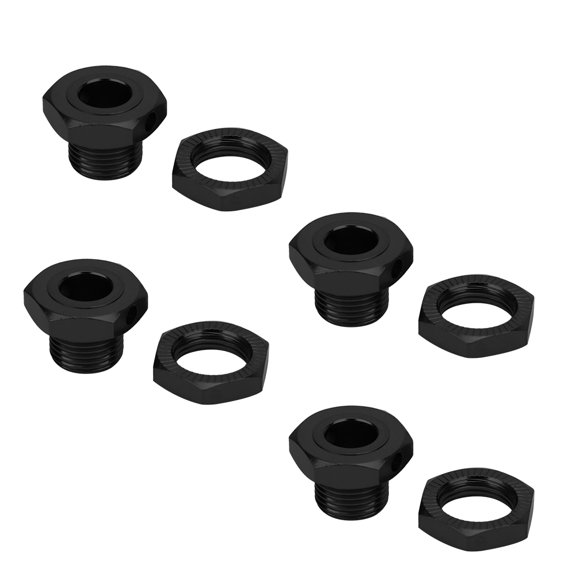 Riousery 4 PCS RC Wheel Hex Driver 17mm / 0.67 in Aluminum Alloy Coupler Kit for HSP 1/8 RC Car, Black