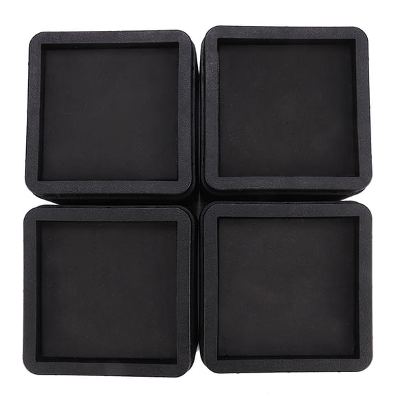 Riousery 4-Pack Bed Risers Heavy Duty Square Furniture Legs Stackable Sofa Riser for Bed Chair Computer Desk, Black (4.2 x 4.2 x 3.3 inches / 10.6 x 10.6 x 8.5 cm)