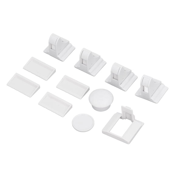 Riousery 4 Pack Child Safety Adhesive Magnetic Cabinet Locks Baby Proofing No Tools Needed Magnet Drawer Locks with Key