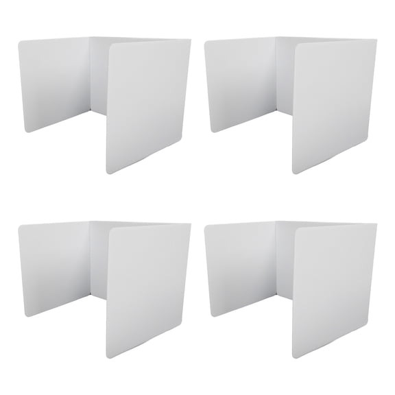Riousery 4-Pack Classroom Privacy Shields, Plastic Desk Divider Boards for Student Study, 14 x 17 x 13.5 inches / 35.6 x 43.2 x 34.3 cm