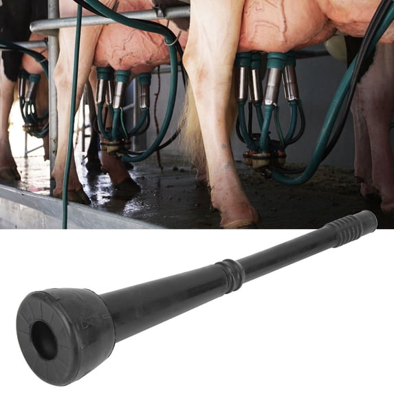 Riousery 4 Pcs Black Rubber Liners Accessories for Cow Milking Machine Simply Installation Dairy Farm Equipment Replacement Parts Small Animal Supplies Heavy Duty Model 295