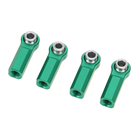 Riousery 4 Pcs RC Link Rod End M4 Thread CW 0.28 inches / 7mm High Strength Alloy Ball Joint Head for 1/10 Model Car Green Replacement Parts Accessory