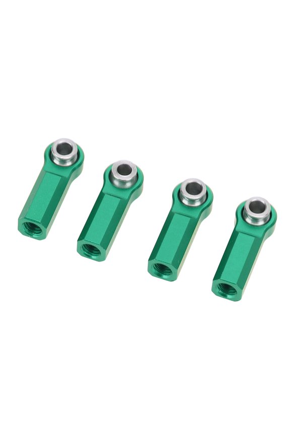 4 Pcs RC Link Rod End M4 Thread CW 0.28 inches / 7mm High Strength Alloy Ball Joint Head for 1/10 Model Car Green Replacement Parts Accessory