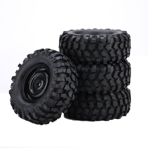Riousery 4-Piece 1:10 Scale RC Rock Crawler Tires Rubber Tyres for Off-Road Remote Control Cars