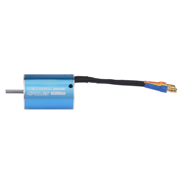 Riousery 4 Poles 2838 6200KV Brushless Motor for 1/12 1/14 RC Car Accessory, Blue (1.1 inches / 28 mm)