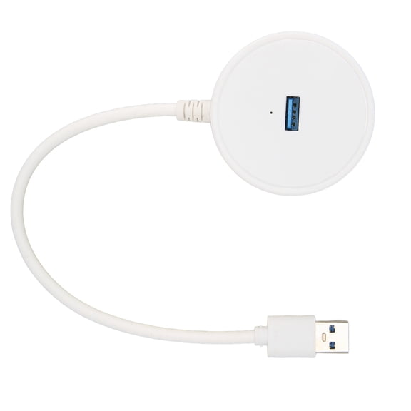 Riousery 4-Port USB 3.0 Hub 5Gbps High-Speed Data Transfer Splitter for Laptop PC Desktop Compatible with Windows Mac OS Linux System Compact White Design (5.91 inches / 15 cm)