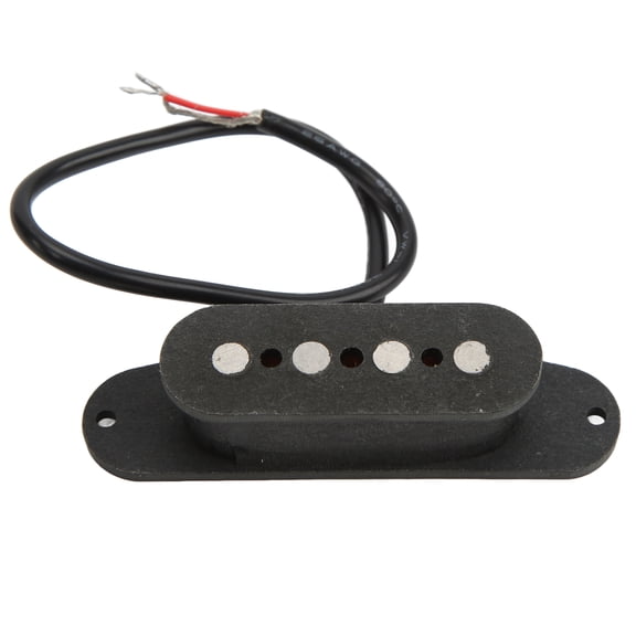 Riousery 4 String Single Coil Guitar Pickup Replacement for Electric Bass, Premium Metal Black Stringed Instrument Accessory, 3.15 inches / 8 cm Length
